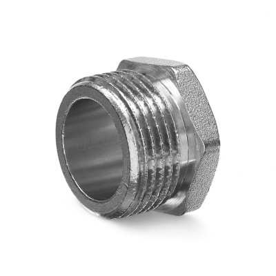 Заглушка резьбовая латунная Metalit Н 3/4 никелированная