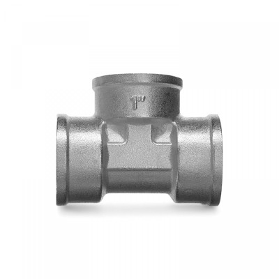 Тройник резьбовой латунный Metalit CN ВВВ 3/4 прямой никелированный