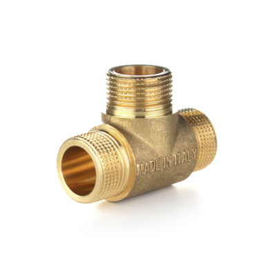 Тройник резьбовой латунный Metalit ННН 3/4 прямой