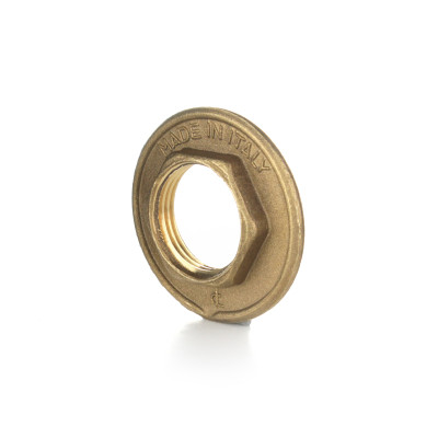 Контргайка резьбовая латунная Metalit В 1/2 с фланцем