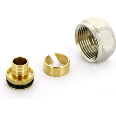 Соединитель обжимной 16 стенка 2.2 x В 3/4 Евроконус для полиэтиленовых труб хромированный