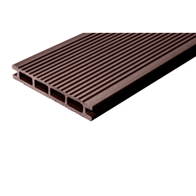 Террасная доска шовная 150 x 23.5 коричневая