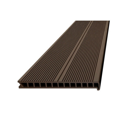 Ступень ДПК 320 x 28 x 4000 пустотелая коричневый