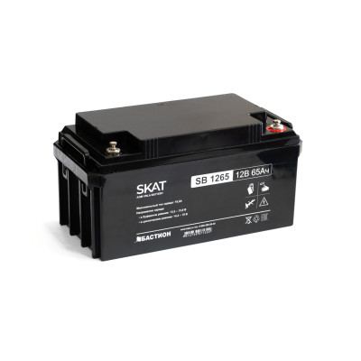 Аккумуляторная батарея свинцово-кислотная SKAT SB 1265, AGM 12 В, 65 Ач