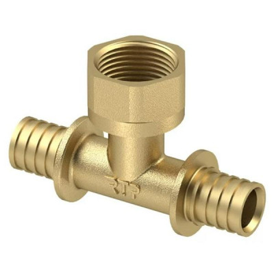 Тройник аксиальный латунный 16 x В 1/2 x 16