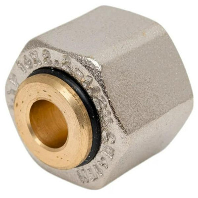 Соединитель обжимной латунный 16 стенка 2.2 x В 1/2 Евроконус