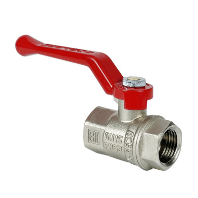 Кран шаровой латунный PREMIUM для ВОДЫ 1 ВР/ВР рычаг, НИКЕЛИР-Й 11Б27фт1М (32/8)