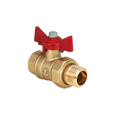 Кран шаровой латунный DeltaPro для ВОДЫ 3/4 ВР/НР бабочка, амер-ка, 11Б27фт1М (56/14)