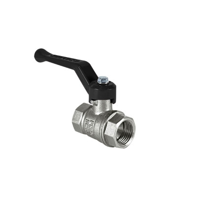 Кран шаровой латунный DeltaPro для ВОДЫ 1 1/2 ВР/ВР рычаг, НИКЕЛИР-Й 11Б27фт1М (8/2)