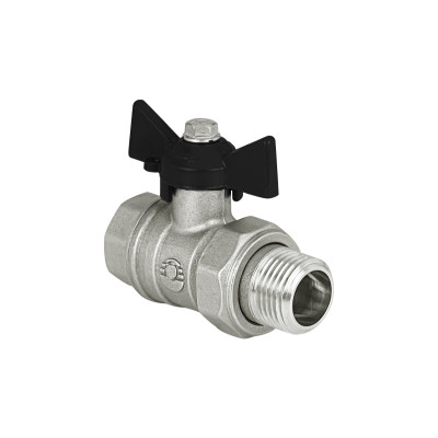 Кран шаровой латунный DeltaPro для ВОДЫ 1  1/4 ВР/НР баб,амер, НИК-Й VALFEX 11Б27фт1М(16/4)