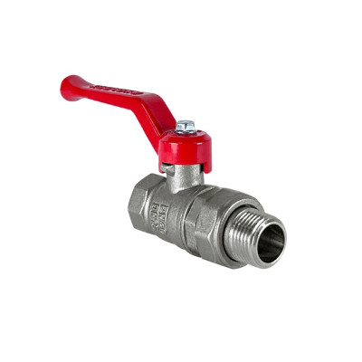 Кран шаровой N/P59 для ВОДЫ 1 1/4 ВР/НР ручка-рычаг, американка, латунный 11Б27фт1М (12/3)