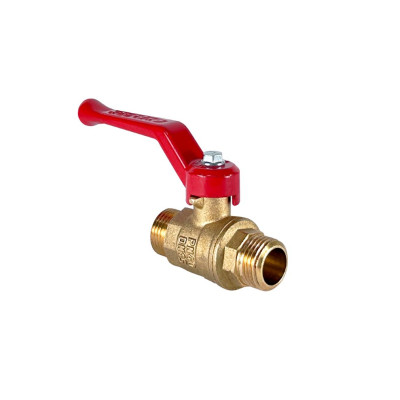 Кран шаровой N/P59 для ВОДЫ   1/2 НР/НР ручка-рычаг, латунный VALFEX 11Б27фт1М (96/24)