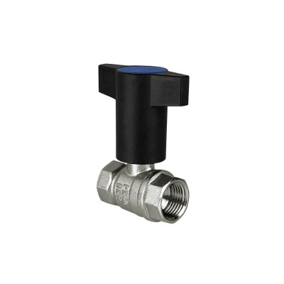 Кран шаровой N/P59 для ВОДЫ 1/2 ВР/ВР Т-образн. красн. руч. латунный НИК-Й 11Б27фт1М (72/18)