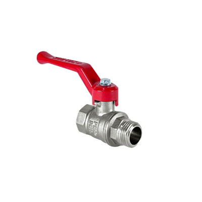 Кран шаровой N/P59 для ВОДЫ 1 1/2 ВР/НР ручка-рычаг, латунный НИКЕЛИР-Й VALFEX 11Б27фт1М (8/2)