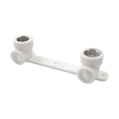 Водорозетка полипропиленовая PRO PP-R В 1/2 x 25 двойная на планке белая