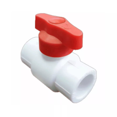 Кран шаровой 20 полупроходной с красной ручкой (100/20) (Valfex) БЕЛЫЙ ВАЛФ-РУС