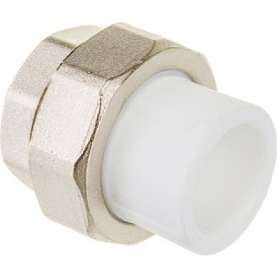 Муфта полипропиленовая STANDART PP-R В 1.1/2 x 50 Американка разъемная комбинированная белая