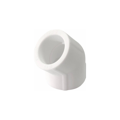 Угол 45 полипропиленовый STANDART PP-R ВВ 75 белый