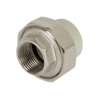 Муфта полипропиленовая STANDART PP-R В 1/2 x 25 Американка разъемная комбинированная серая