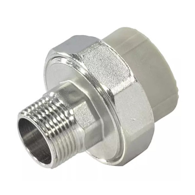 Муфта полипропиленовая STANDART PP-R Н 2.0 x 63 Американка разъемная комбинированная серая