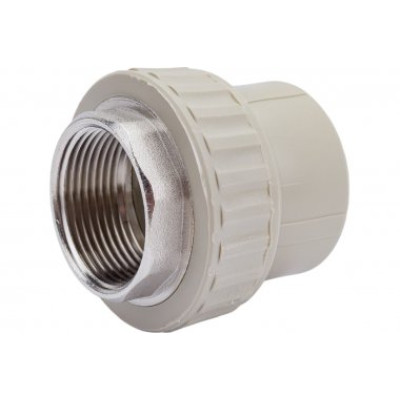 Муфта полипропиленовая STANDART PP-R В 1.1/4 x 40 комбинированная под ключ серая