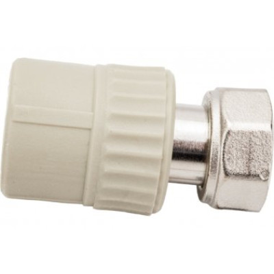Муфта полипропиленовая STANDART PP-R В 3/4 x 25 с накидной гайкой комбинированная серая