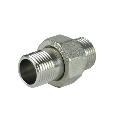 Разъемное соединение латунное НН 1/2 Американка прямое никелированное